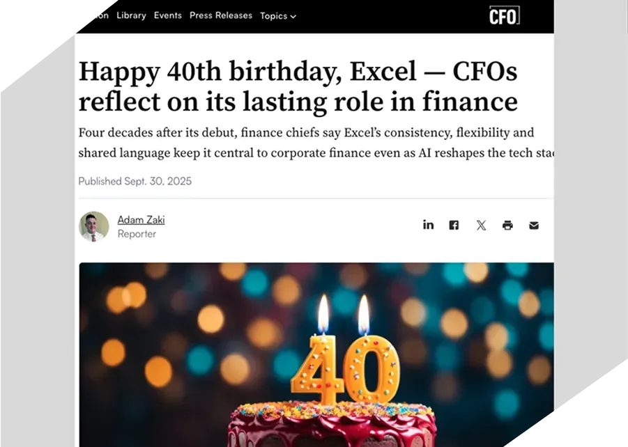 CFO: Happy 40th birthday, Excel - CFOs reflect on its lasting role in finance